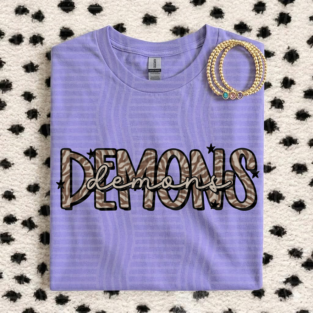 Demons Zebra Mascots DTF transfer