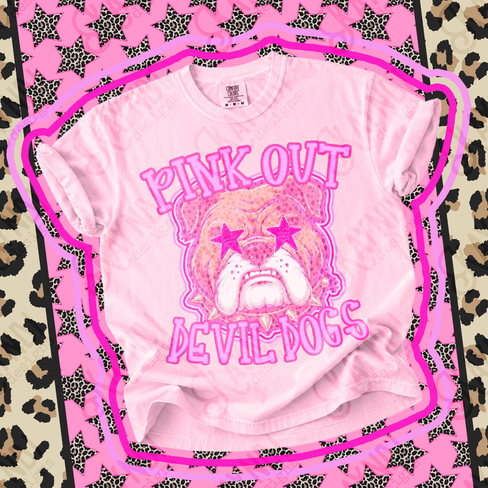 Pink Out Mascots Devil Dogs 2 mockup