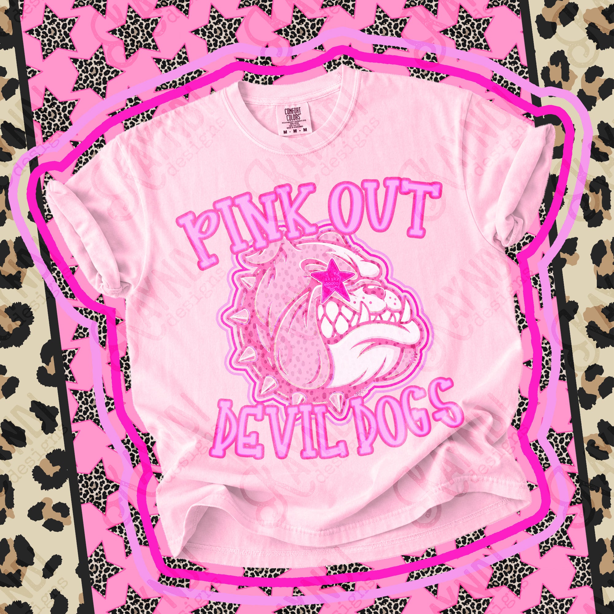 Pink Out Mascots Devil Dogs 5 mockup