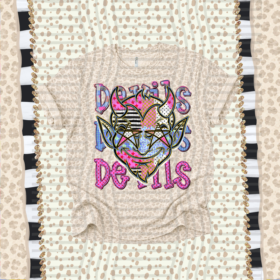 Devils Dolly Doodle mascot DTF transfer