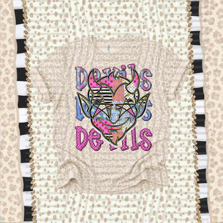 Devils Dolly Doodle mascot DTF transfer