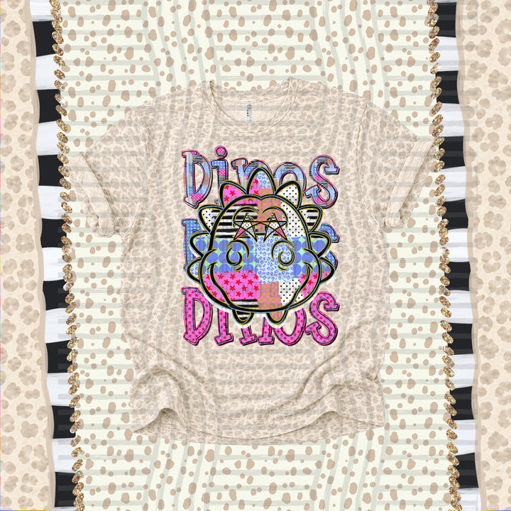 Dinos Dolly Doodle mascot DTF transfer