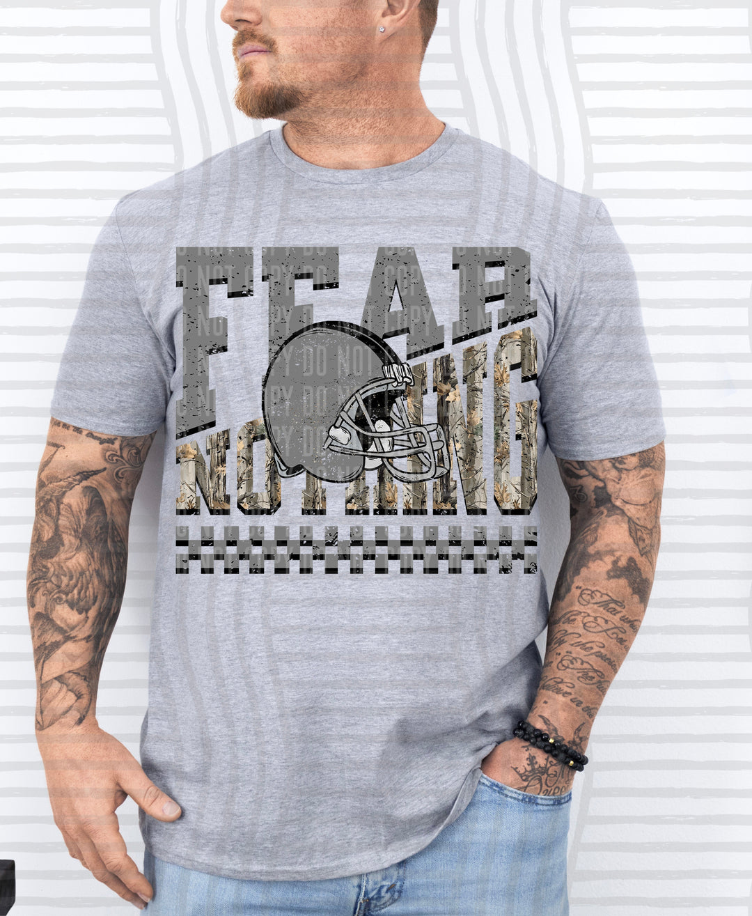 Fear Nothing Dark Grey – Completed Tee