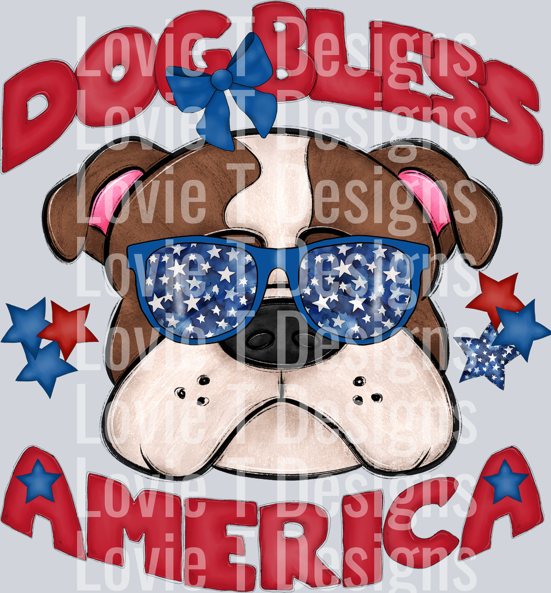 Dog Bless America Bulldog