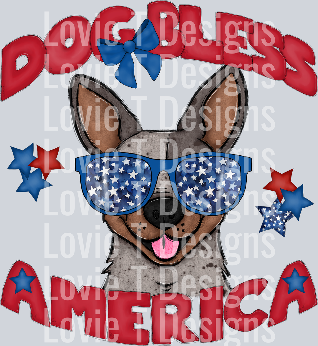 Dog Bless America Cattle Dog