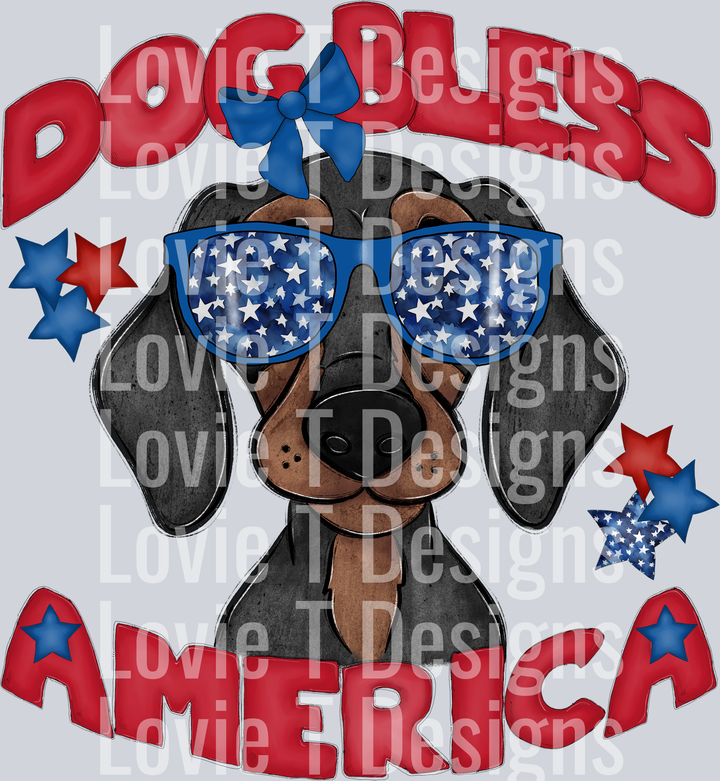 Dog Bless America Dachshund