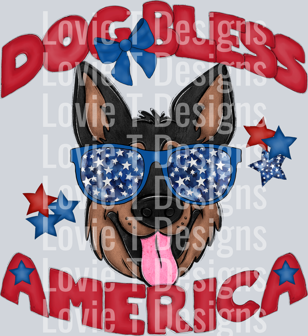 Dog Bless America German Shepherd