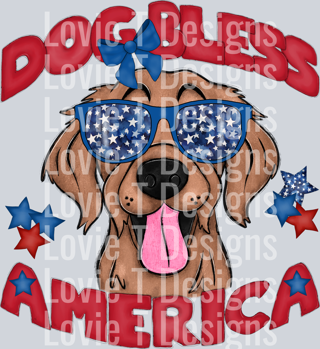 Dog Bless America Golden Retriever