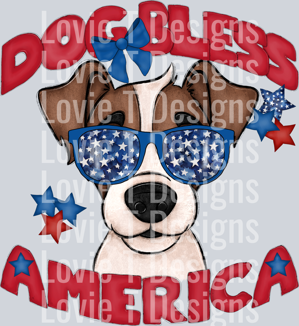 Dog Bless America Jack Russell