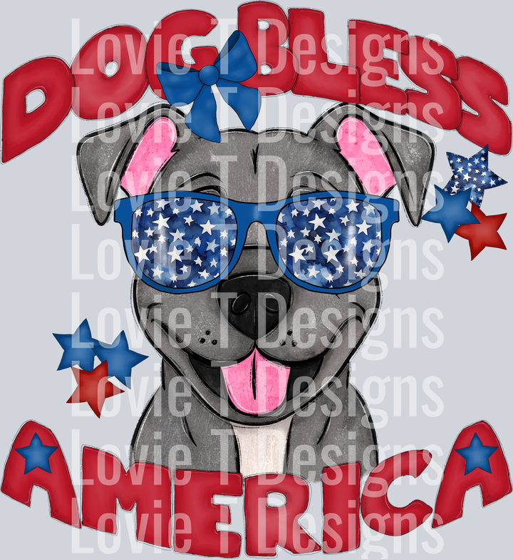 Dog Bless America Pit Bull