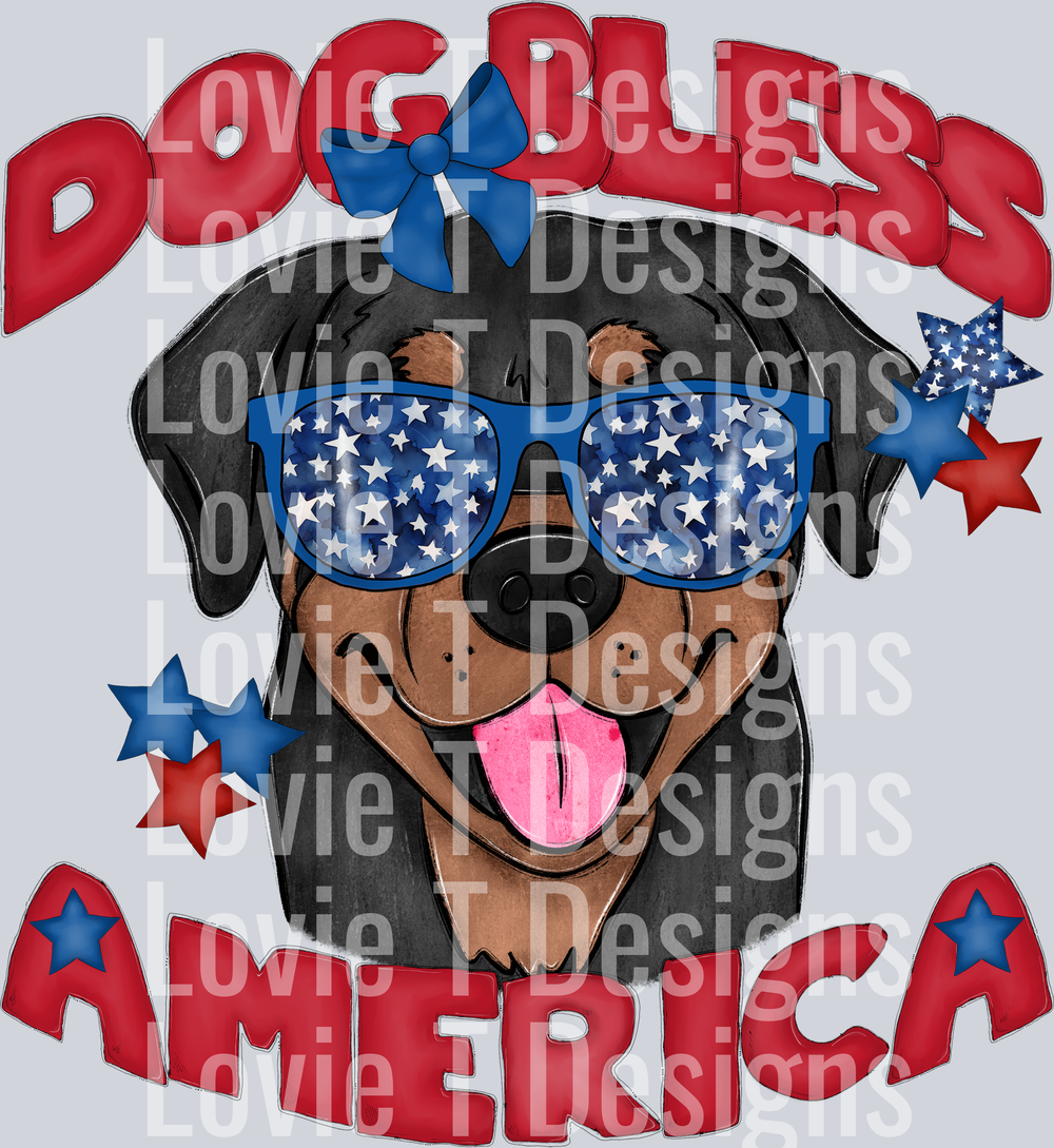 Dog Bless America Rottweiler