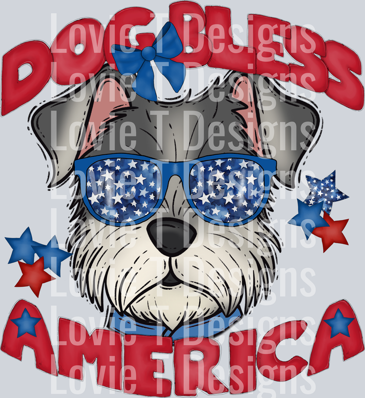 Dog Bless America Schnauzer