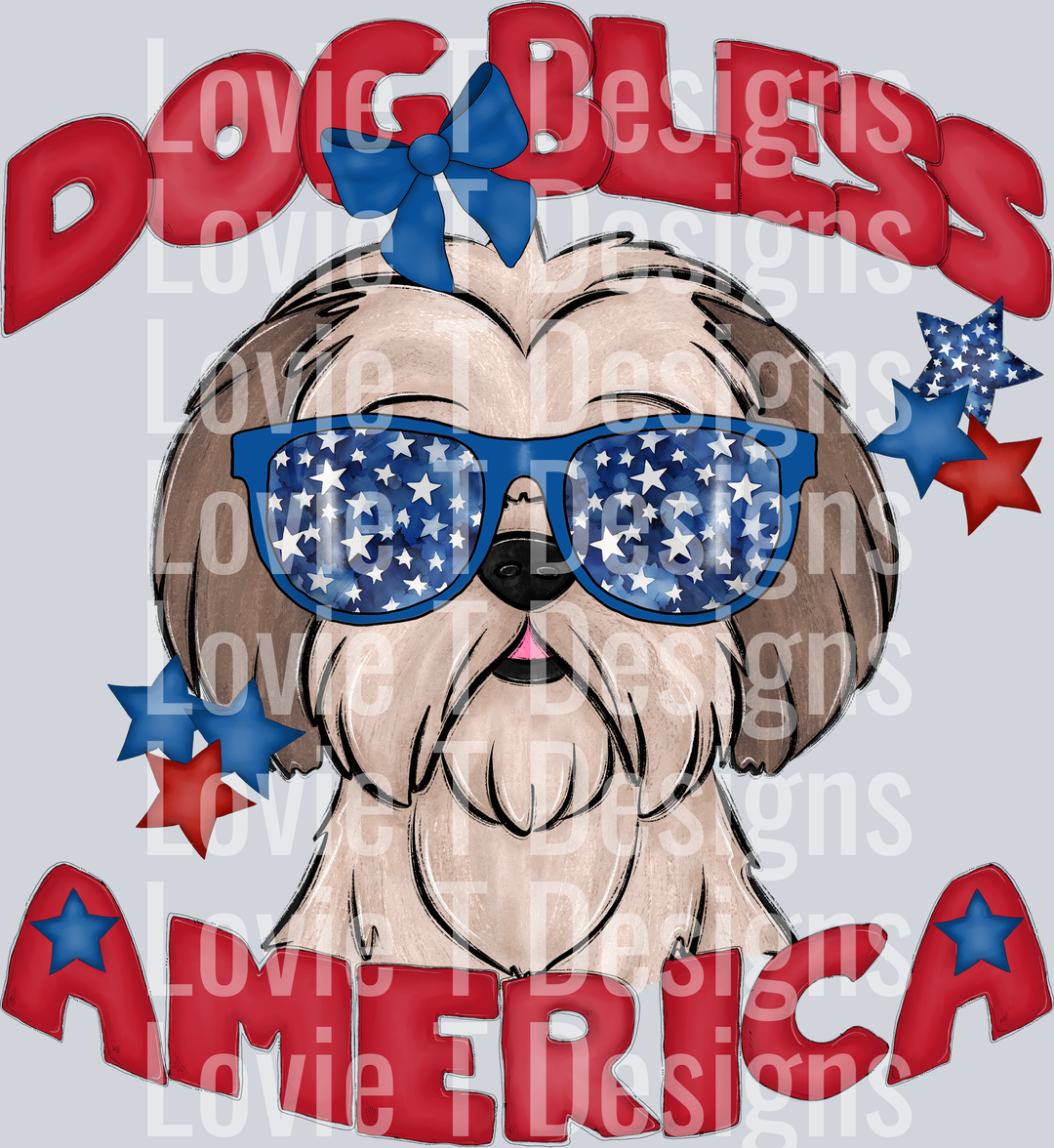 Dog Bless America Shih Tzu