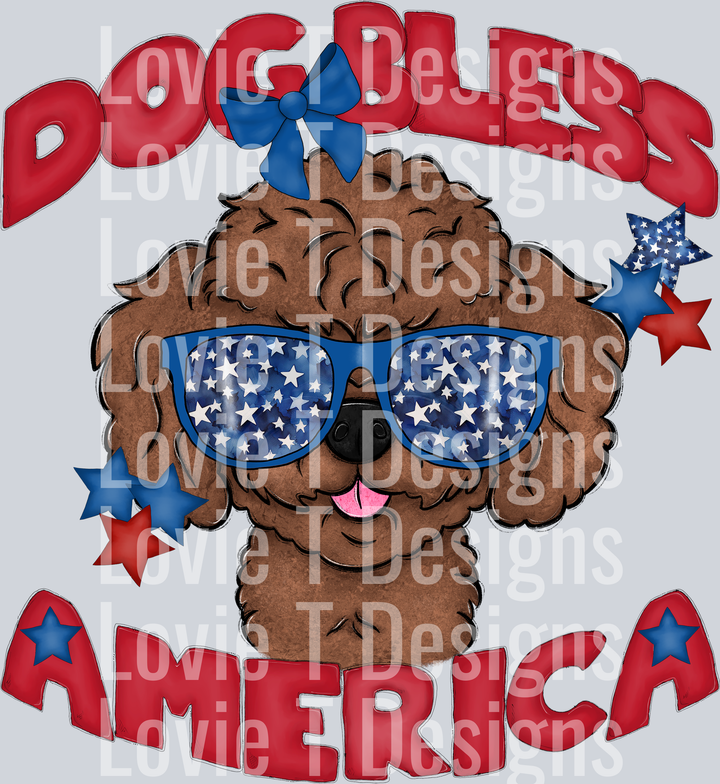 Dog Bless America Toy Poodle