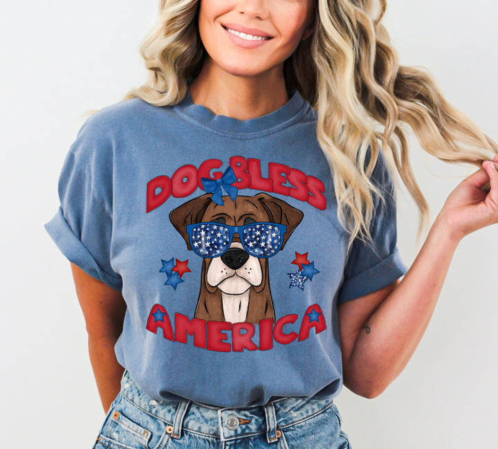 DOG BLESS AMERICA BOXER