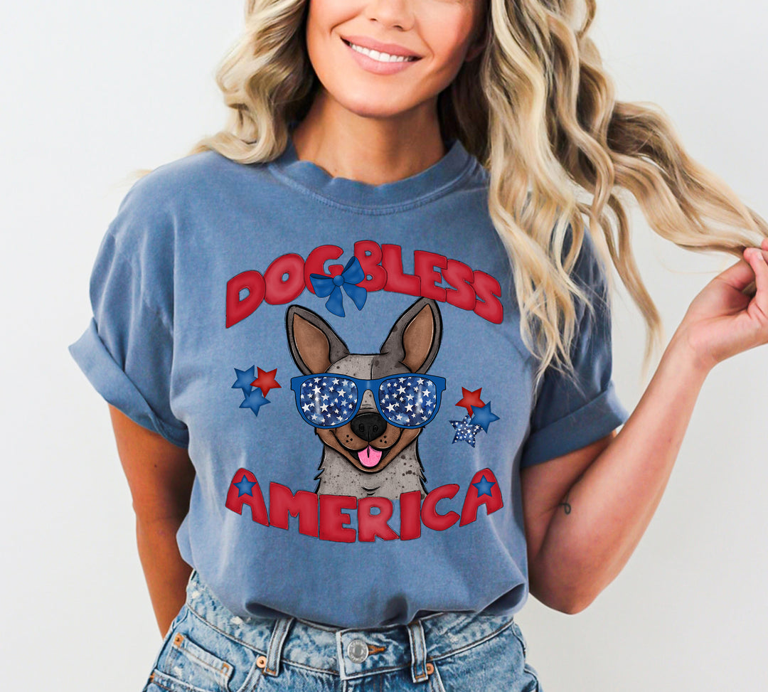 DOG BLESS AMERICA CATTLE DOG