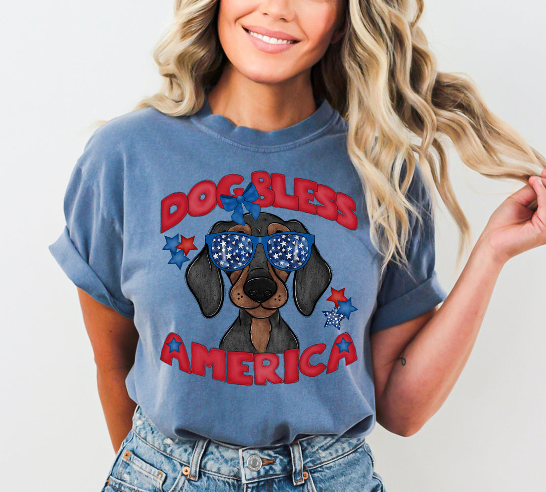 DOG BLESS AMERICA DACHSHUND