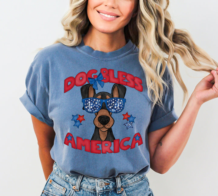 DOG BLESS AMERICA DOBERMAN