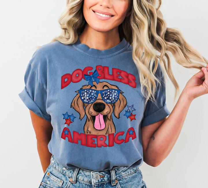 DOG BLESS AMERICA GOLDEN RETRIEVER