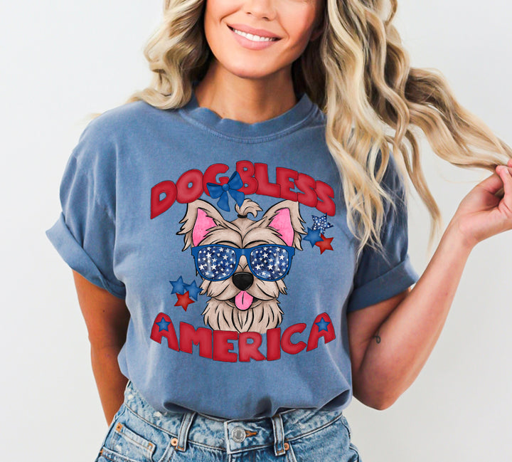 DOG BLESS AMERICA YORKIE