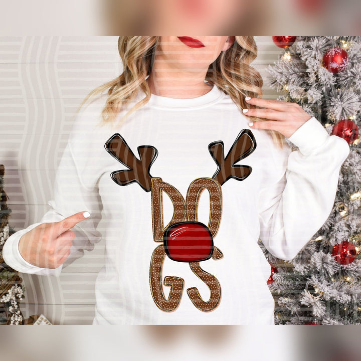 Dogs Deer Antler Mascots DTF transfer