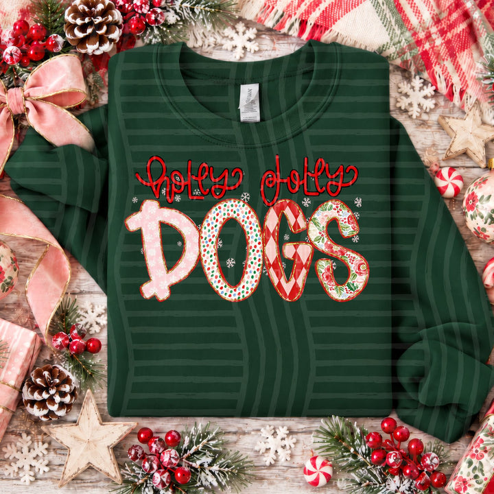 Dogs Holly Jolly Confetti Mascots DTF transfer