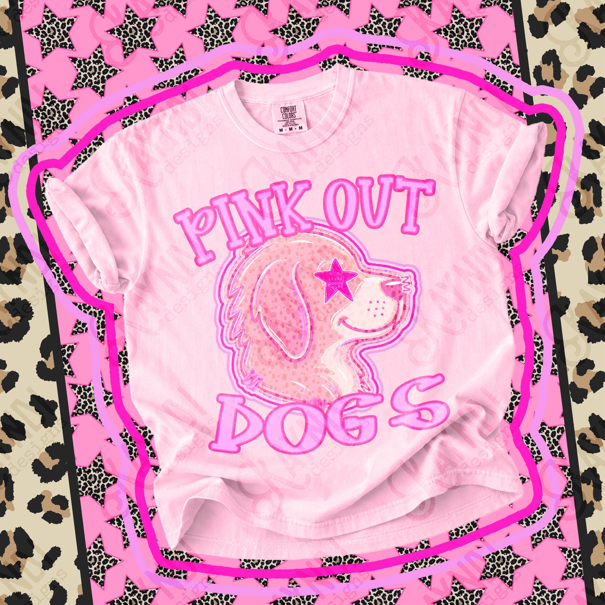 Pink Out Mascots Dogs mockup