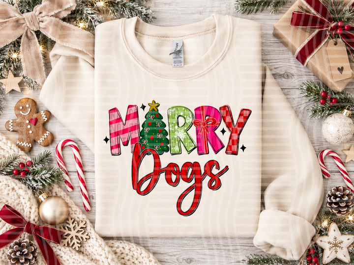 Dogs Merry mascot DTF transfer