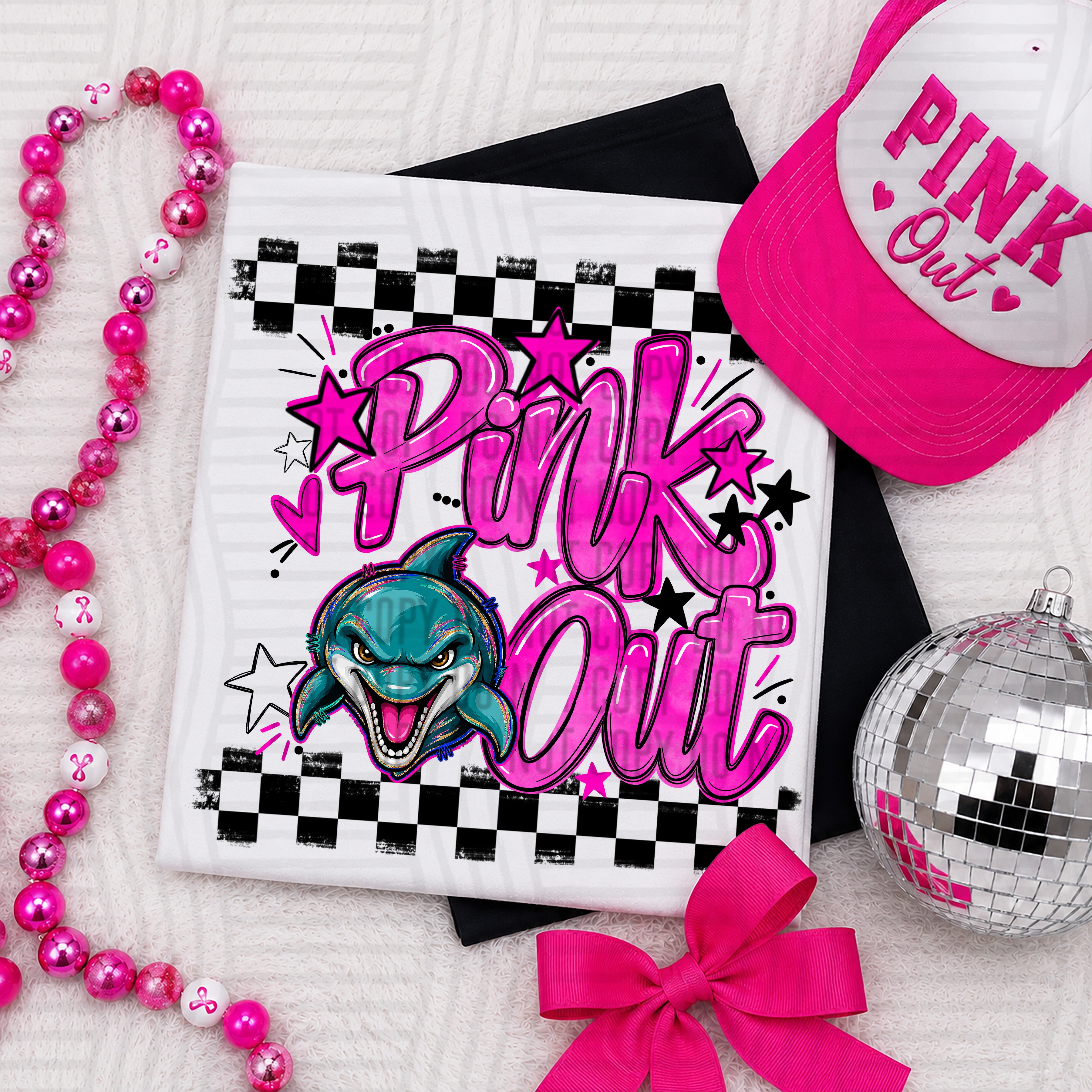 Pink Out Mascots CC Dolphins design