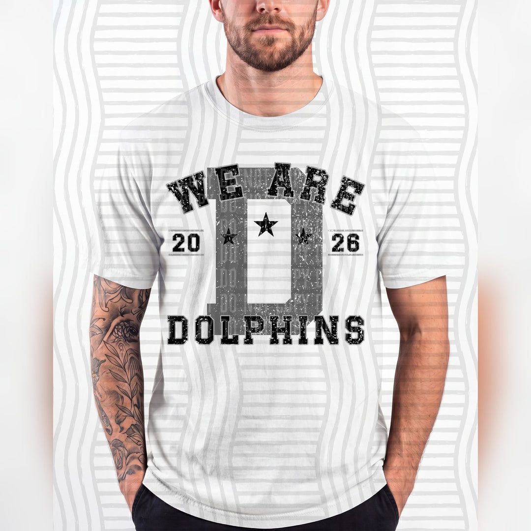 Dolphins Varsity Initials Mascots DTF transfer