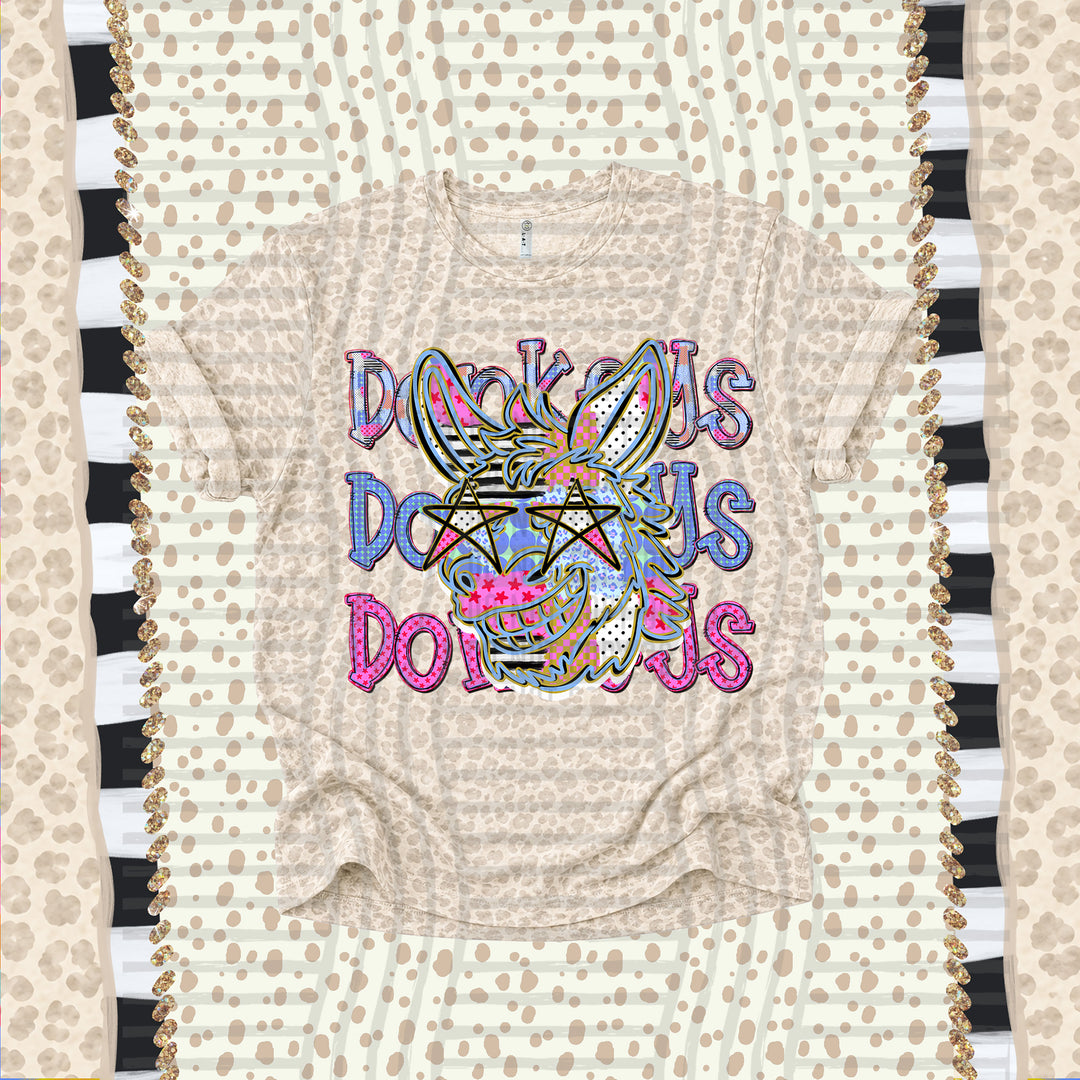 Donkeys Dolly Doodle mascot DTF transfer