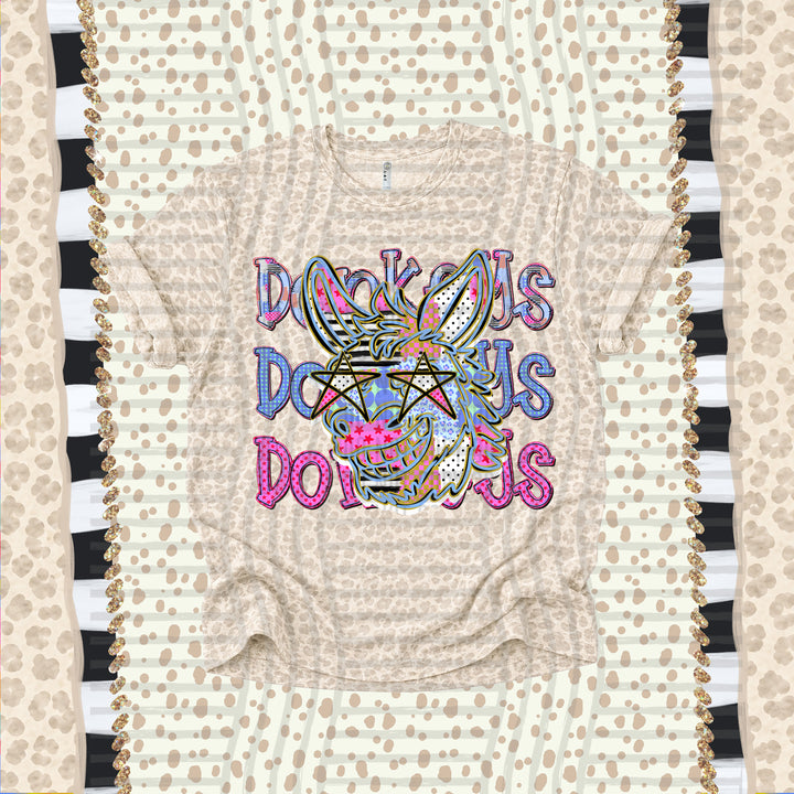 Donkeys Dolly Doodle mascot DTF transfer
