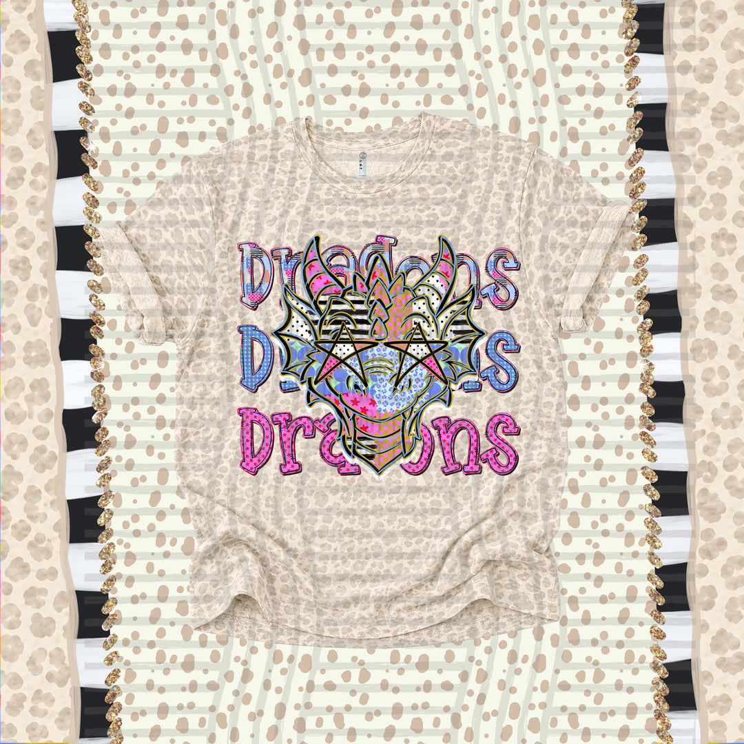 Dragons Dolly Doodle mascot DTF transfer