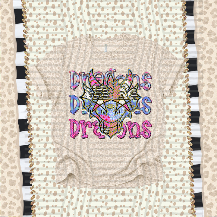 Dragons Dolly Doodle mascot DTF transfer