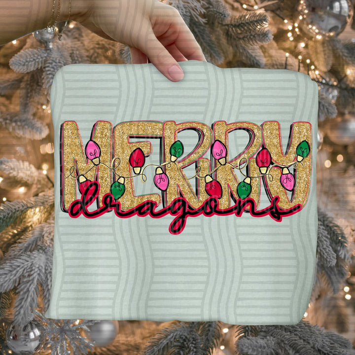 Dragons Merry Lights Mascots DTF transfer