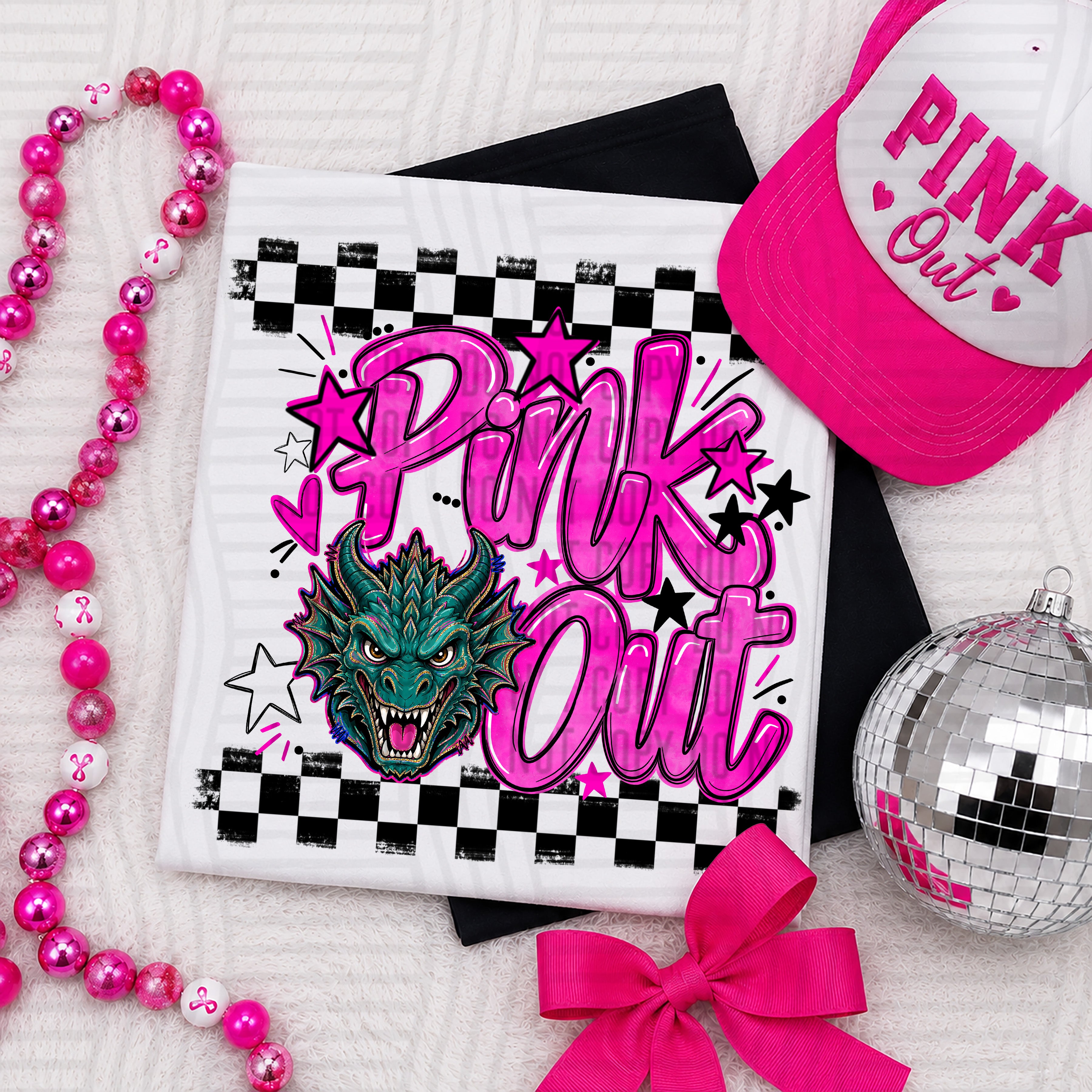 Pink Out Mascots CC Dragons design
