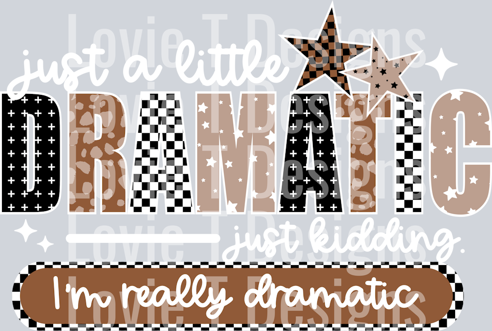 Dramatic white words