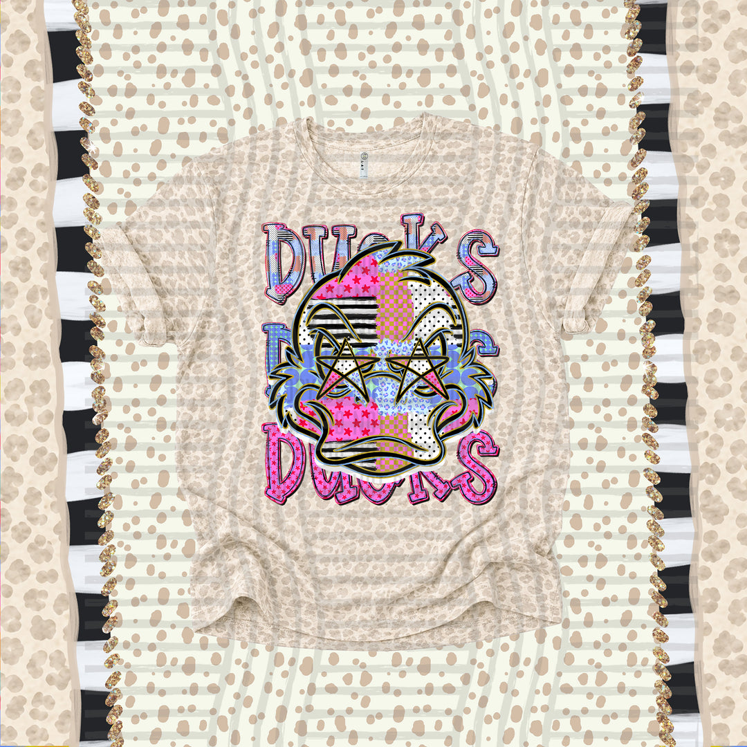 Ducks Dolly Doodle mascot DTF transfer