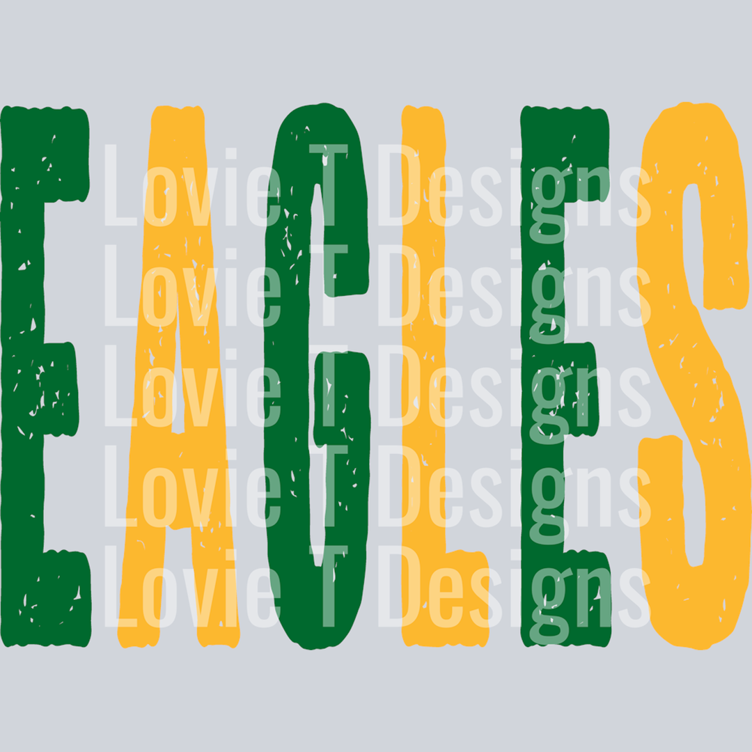Eagles Kelly Green and Yellow – DTF Transfer – product image