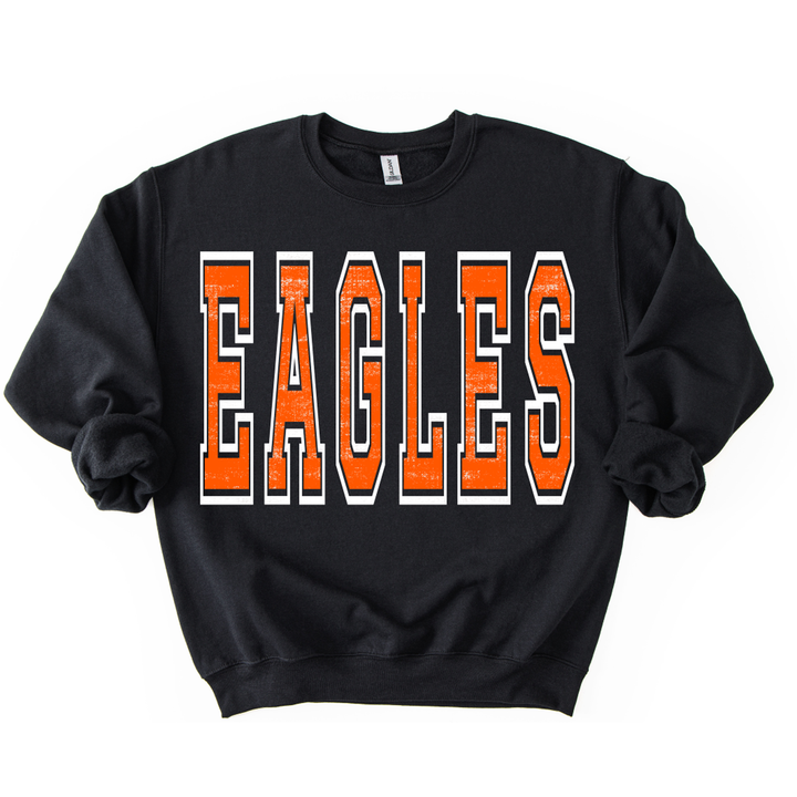Eagles Orange and White Grunge Mascot – DTF Transfer – product image