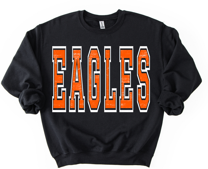 EAGLES ORANGE AND WHITE GRUNGE MASCOT