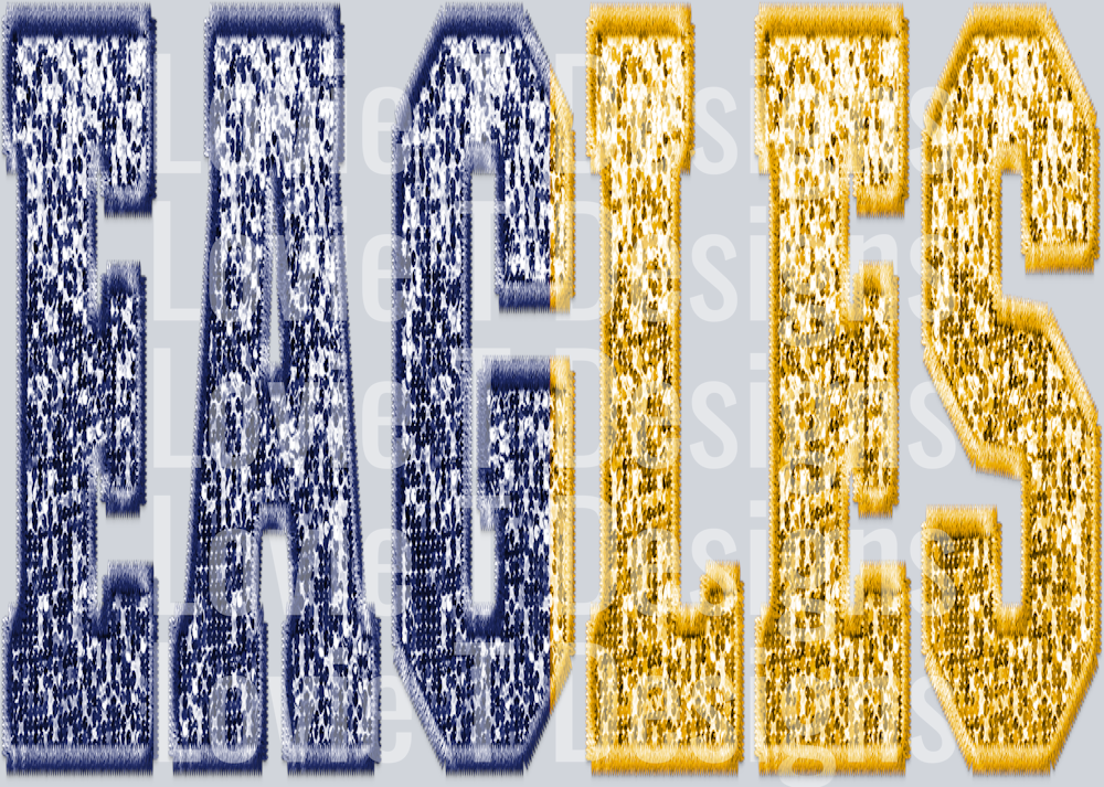 EAGLES SPLIT SEQUIN NAVY AND GOLD