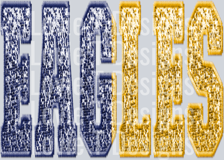 EAGLES SPLIT SEQUIN NAVY AND GOLD