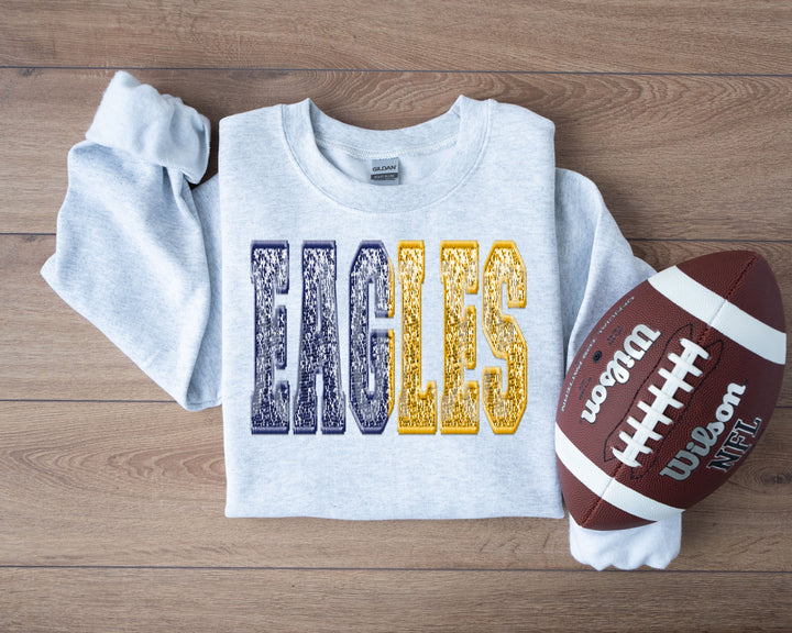 EAGLES SPLIT SEQUIN NAVY AND GOLD