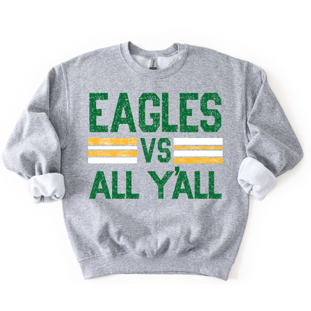 Eagles Vs All Y'all Kelly Green and White – DTF Transfer – product image