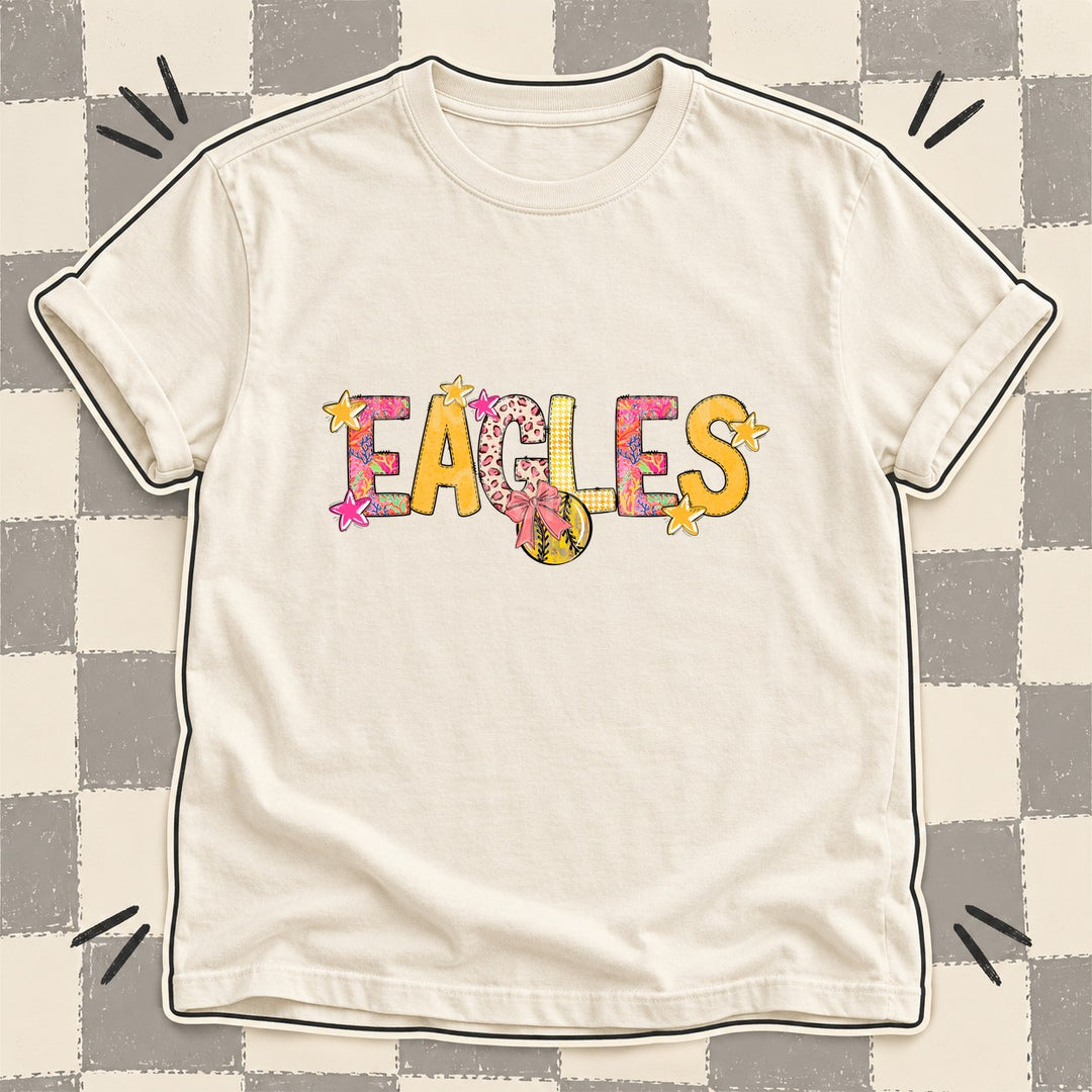 Eagles Mixed Doodle Softball Mascots – Softball Brights DTF transfer mockup