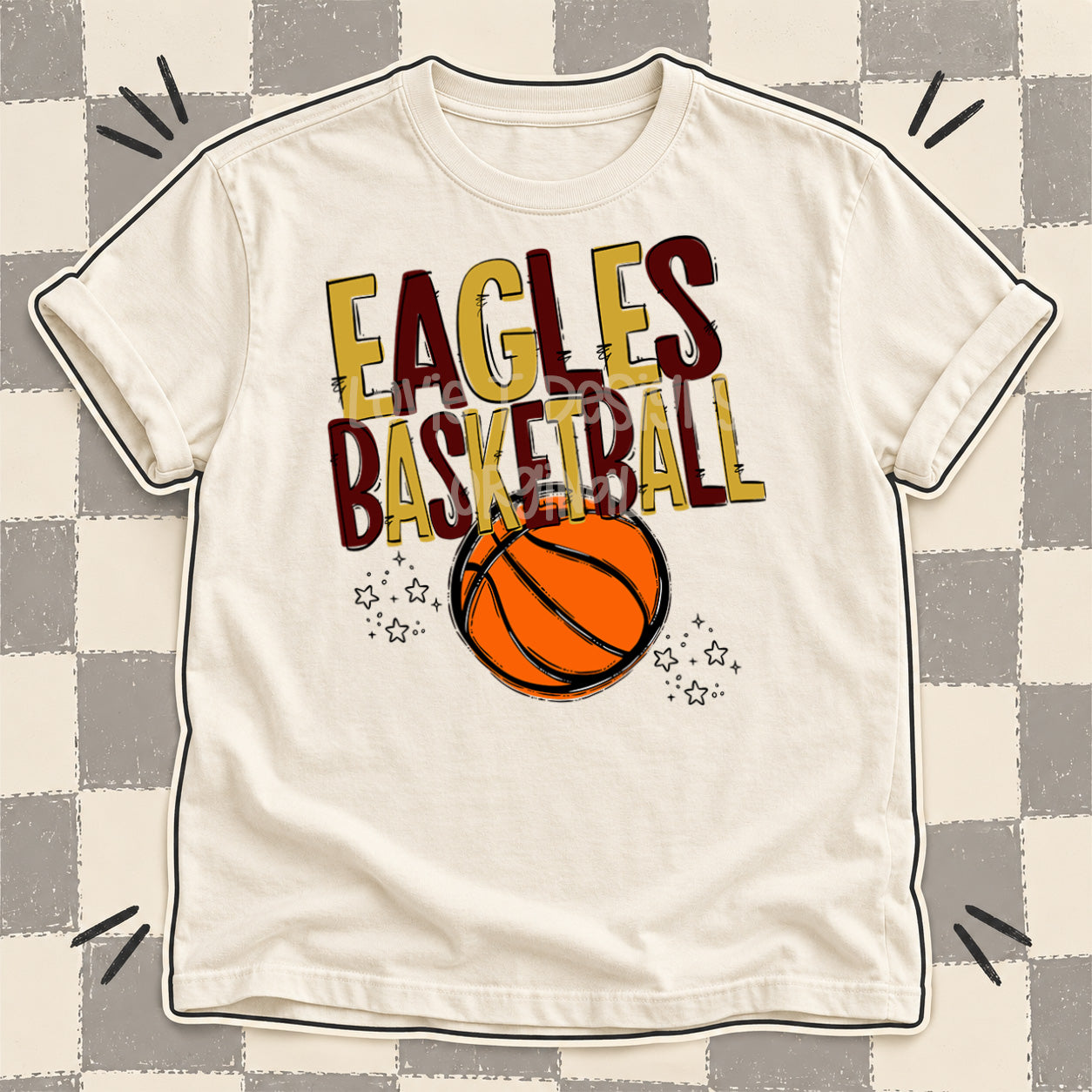 Team Go Basketball Mascots Eagles Vegas Gold Maroon design