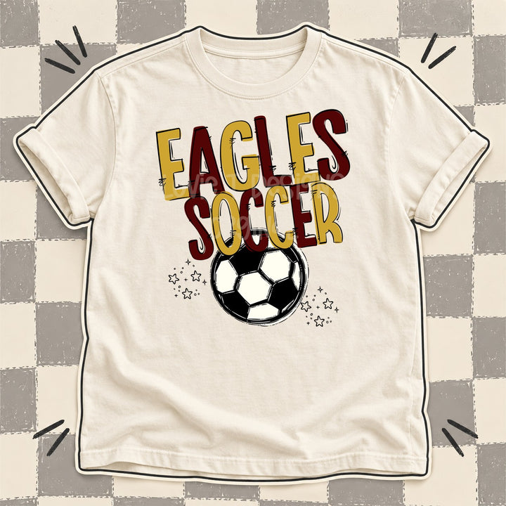 Eagles Vegas Gold Maroon Team Go Soccer Mascots DTF transfer mockup