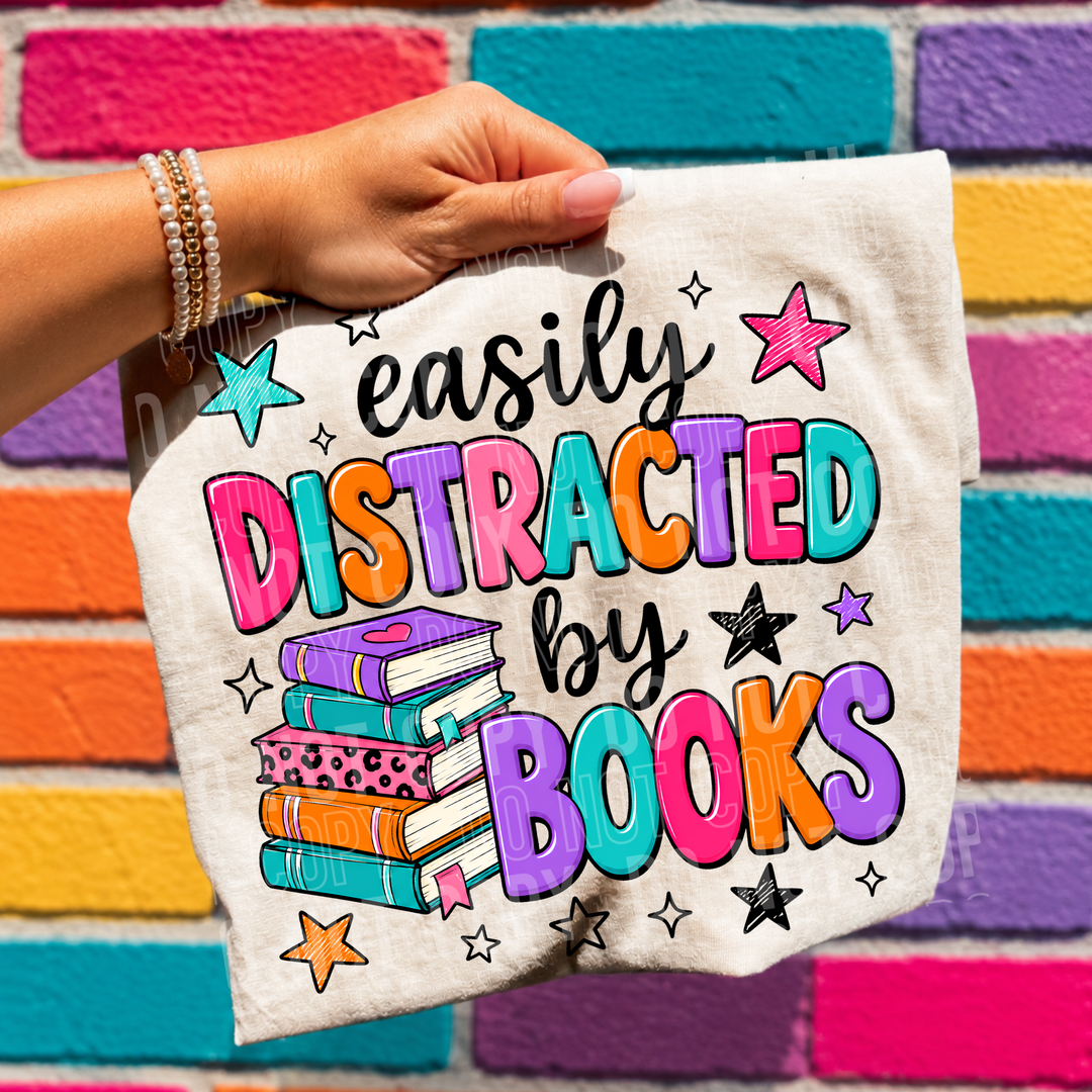 EASILY DISTRACTED BY BOOKS mockup