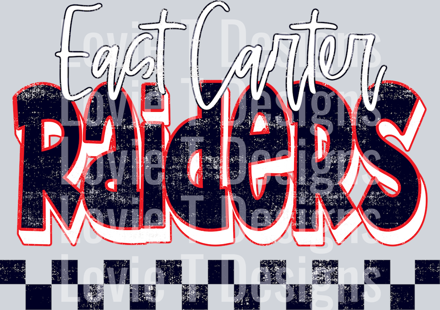 EAST CARTER RAIDERS NAVY AND RED